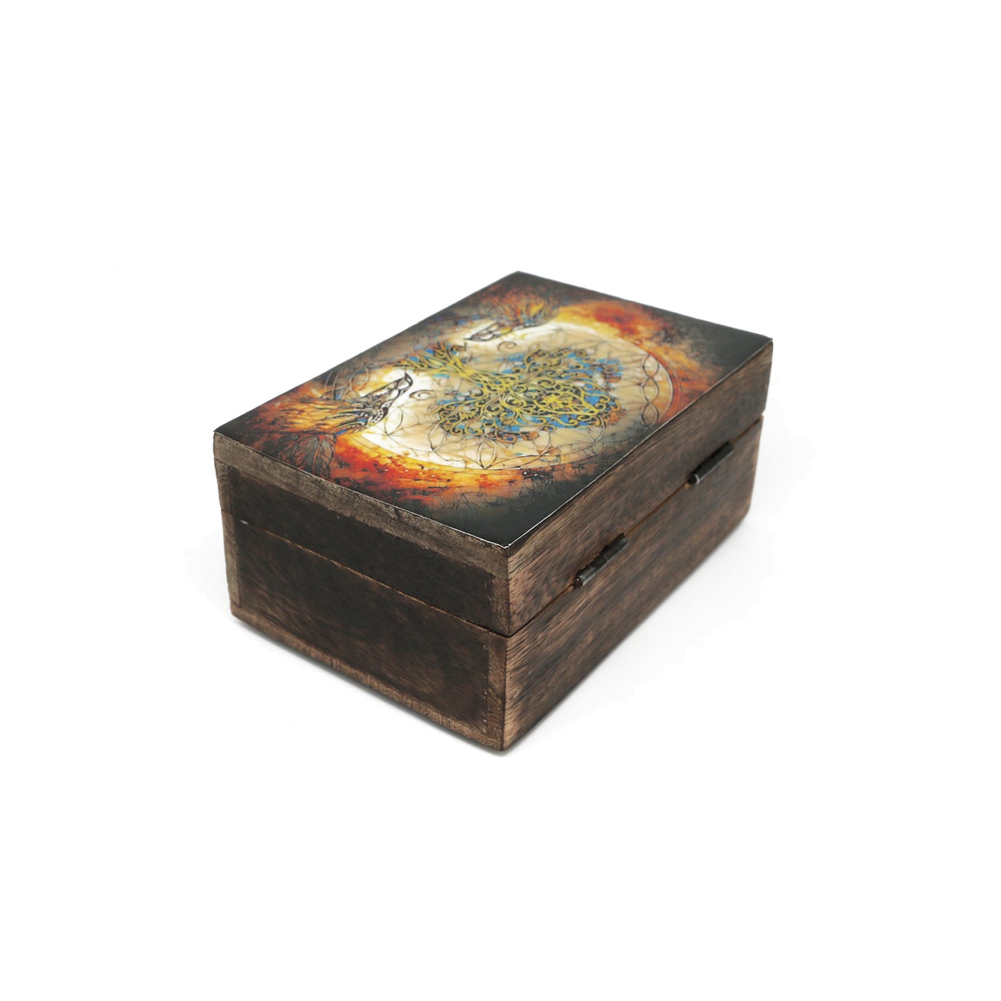 Tree of Life, Brown Wooden Storage Box (4" x 6")