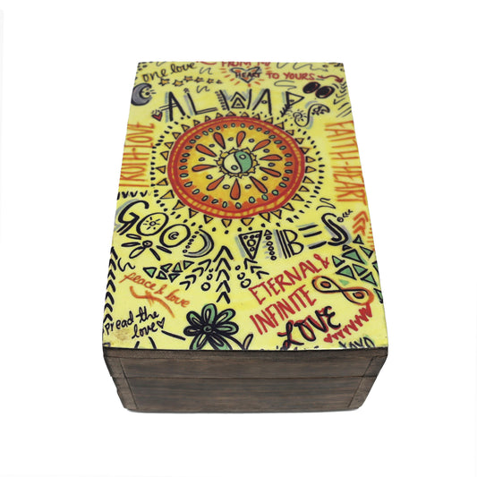 Always Good Vibes Wooden Storage Box (4" x 6")