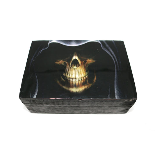 Grim Reaper, Black Wooden Storage Box (4" x 6")