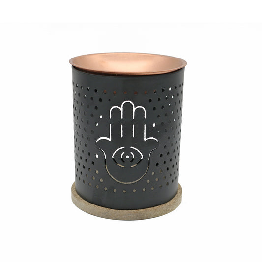 Hamsa Hand Metal Oil Burner