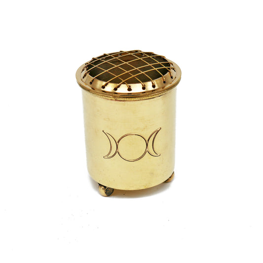 Triple Moon Brass Burner with Mesh