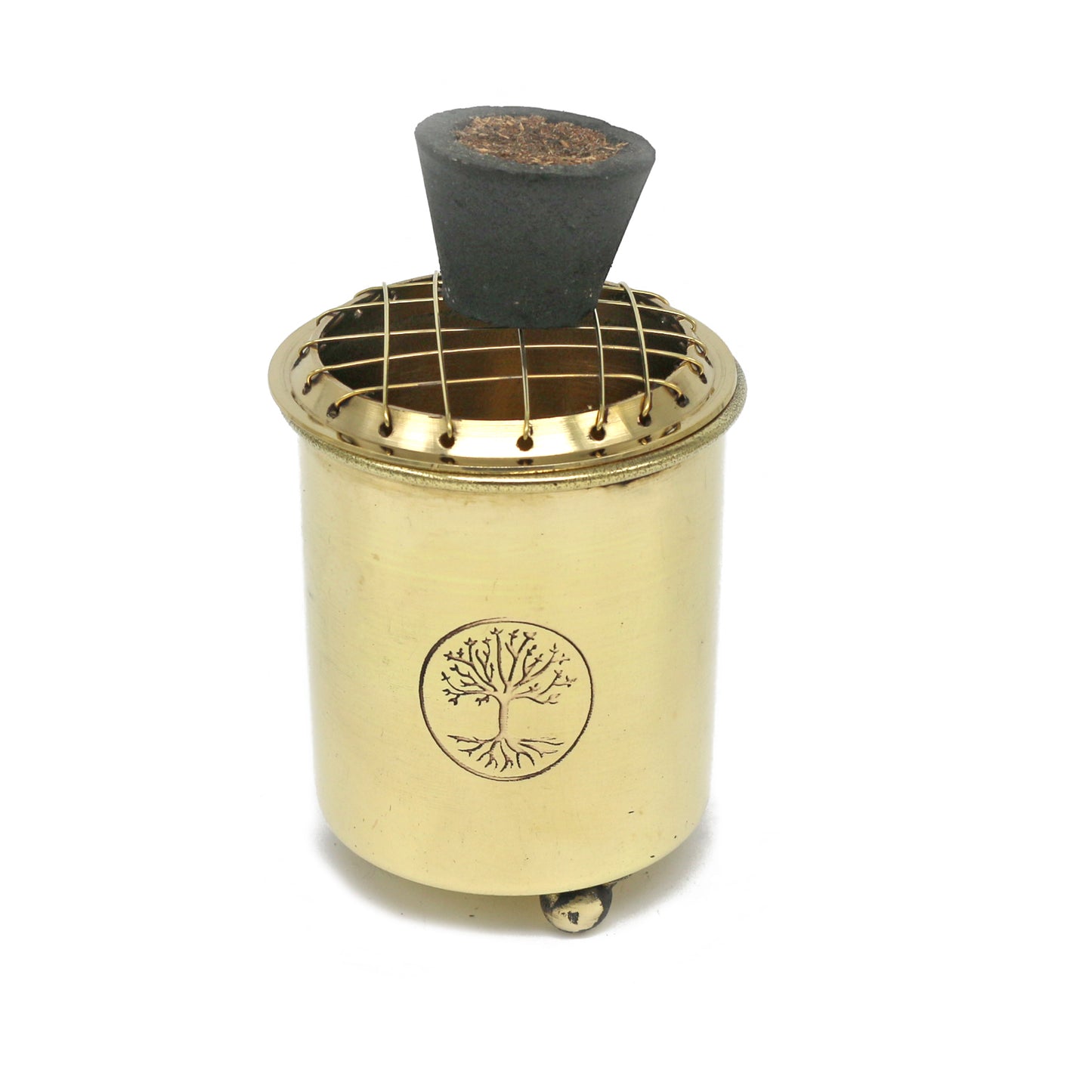 Tree of Life Brass Burner with Mesh