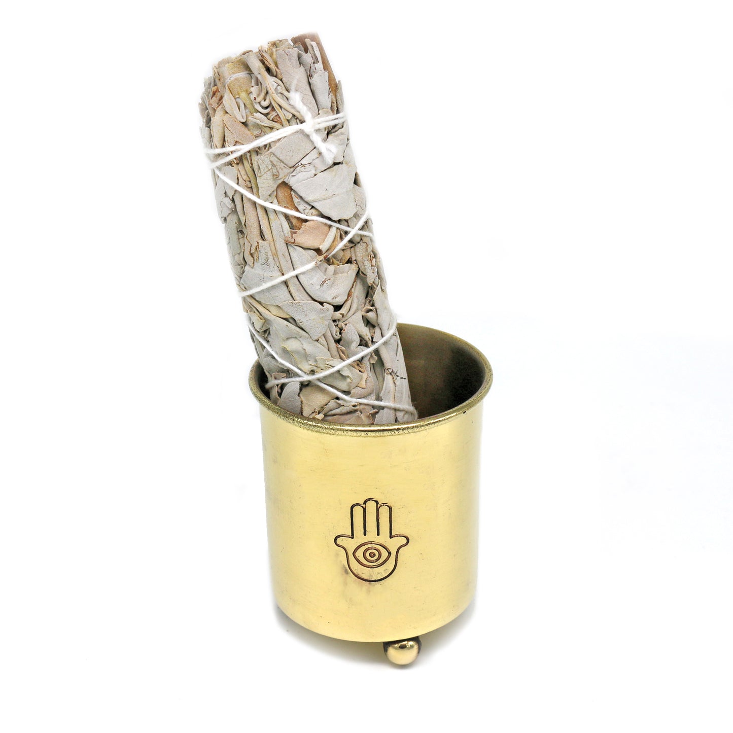 Hamsa Hand Brass Burner with Mesh