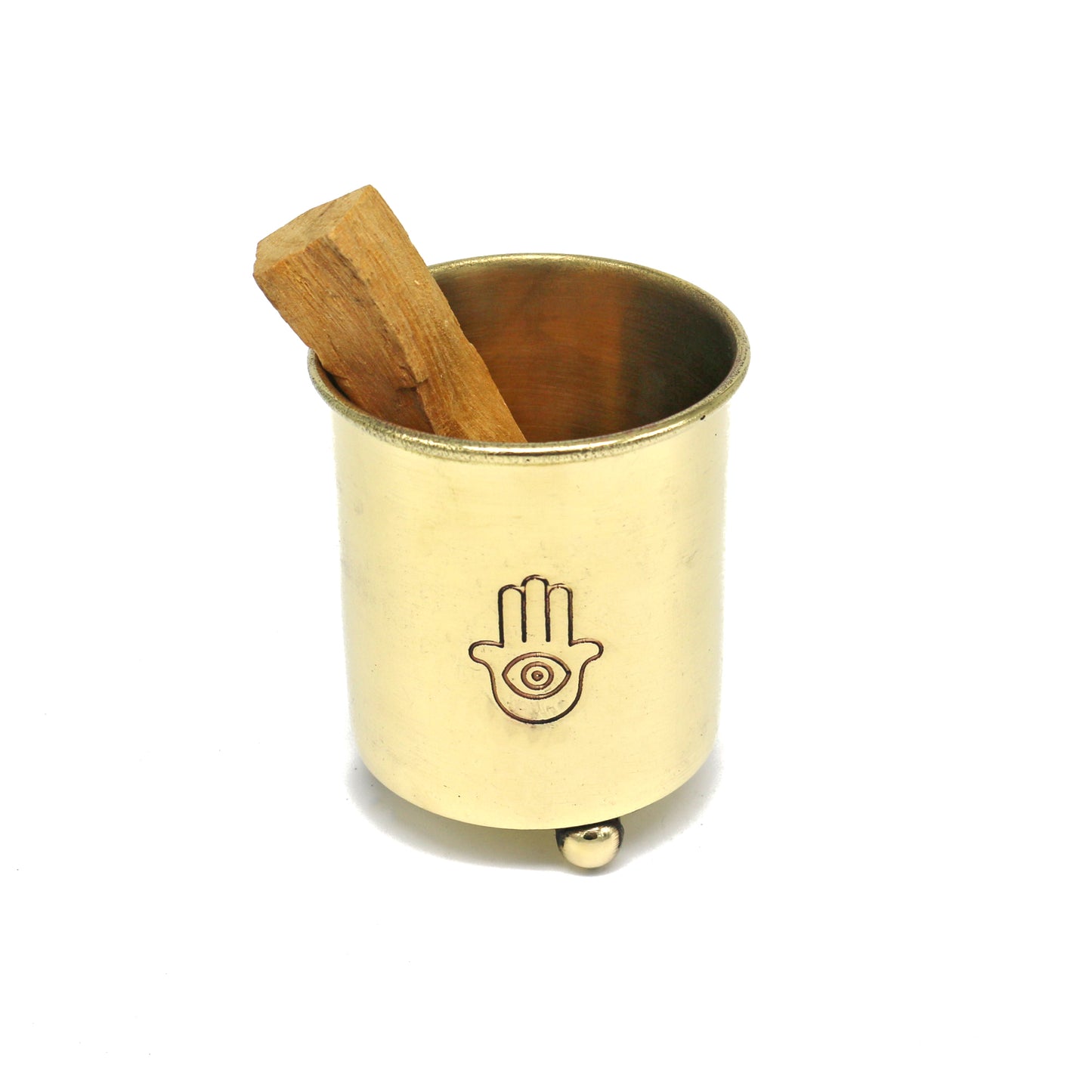 Hamsa Hand Brass Burner with Mesh