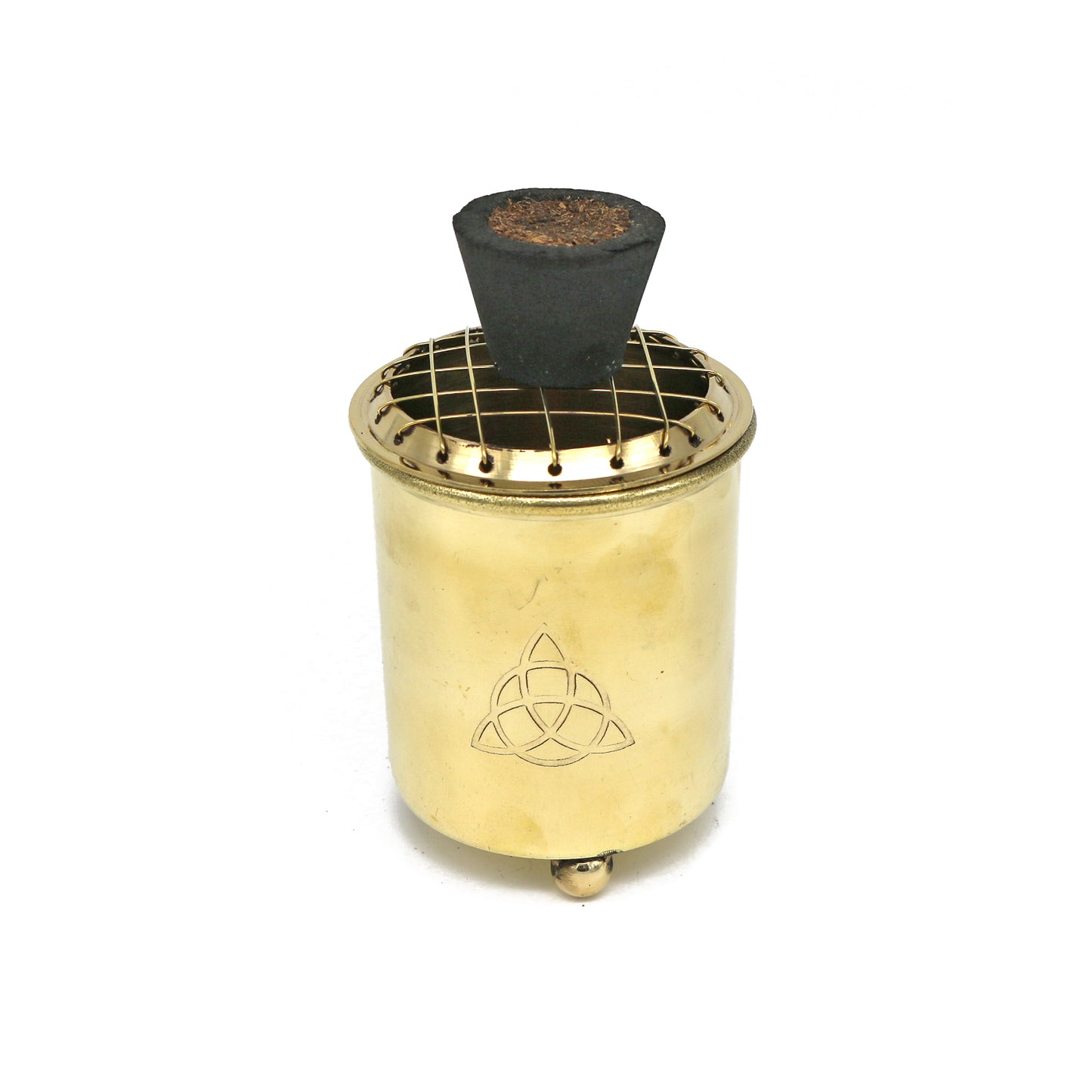 Triquetra Brass Burner with Mesh