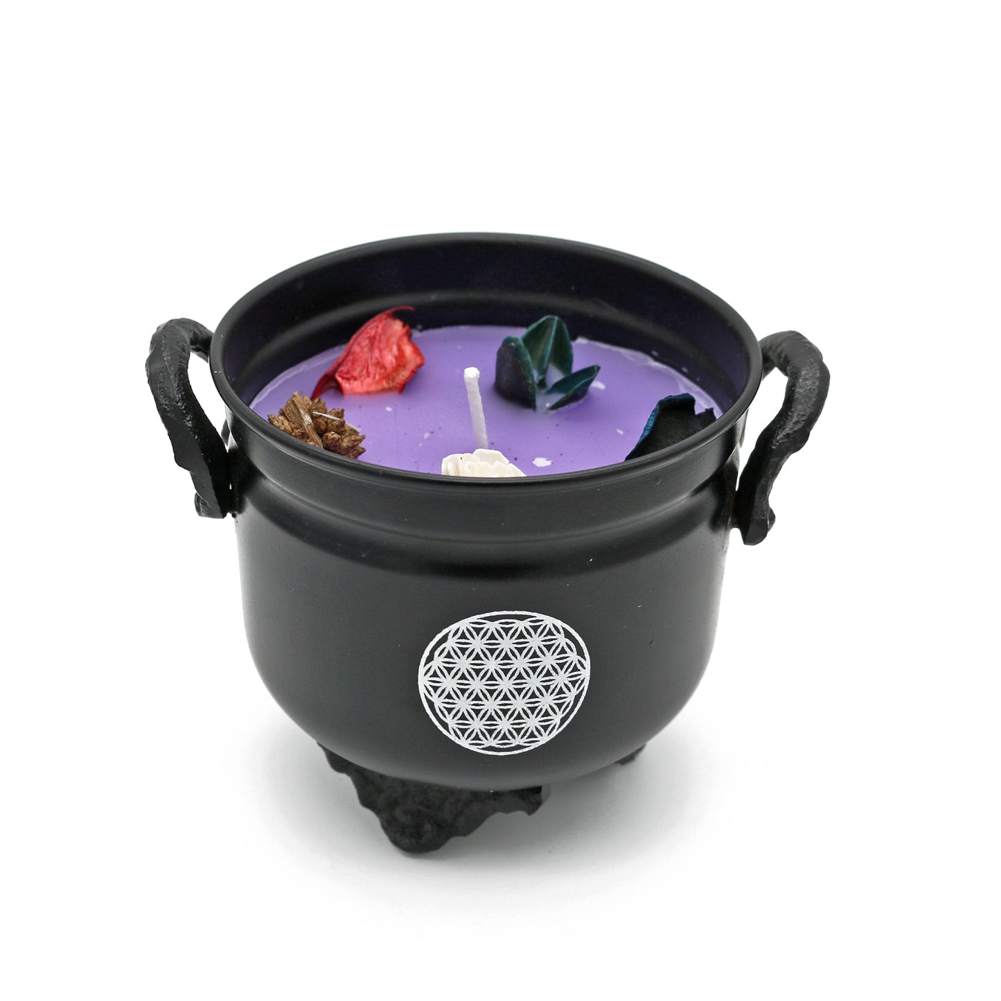 Lavender Flower of Life Cauldron Candle (11.5 OZ)