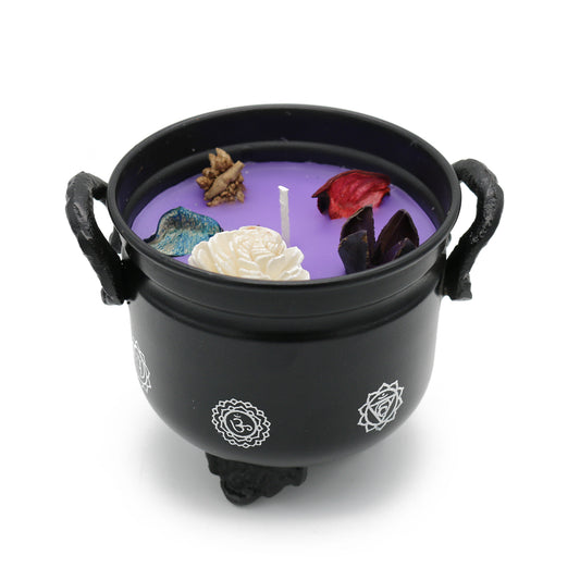 Lavender 7 Chakras Cauldron Candle (11.5 OZ)