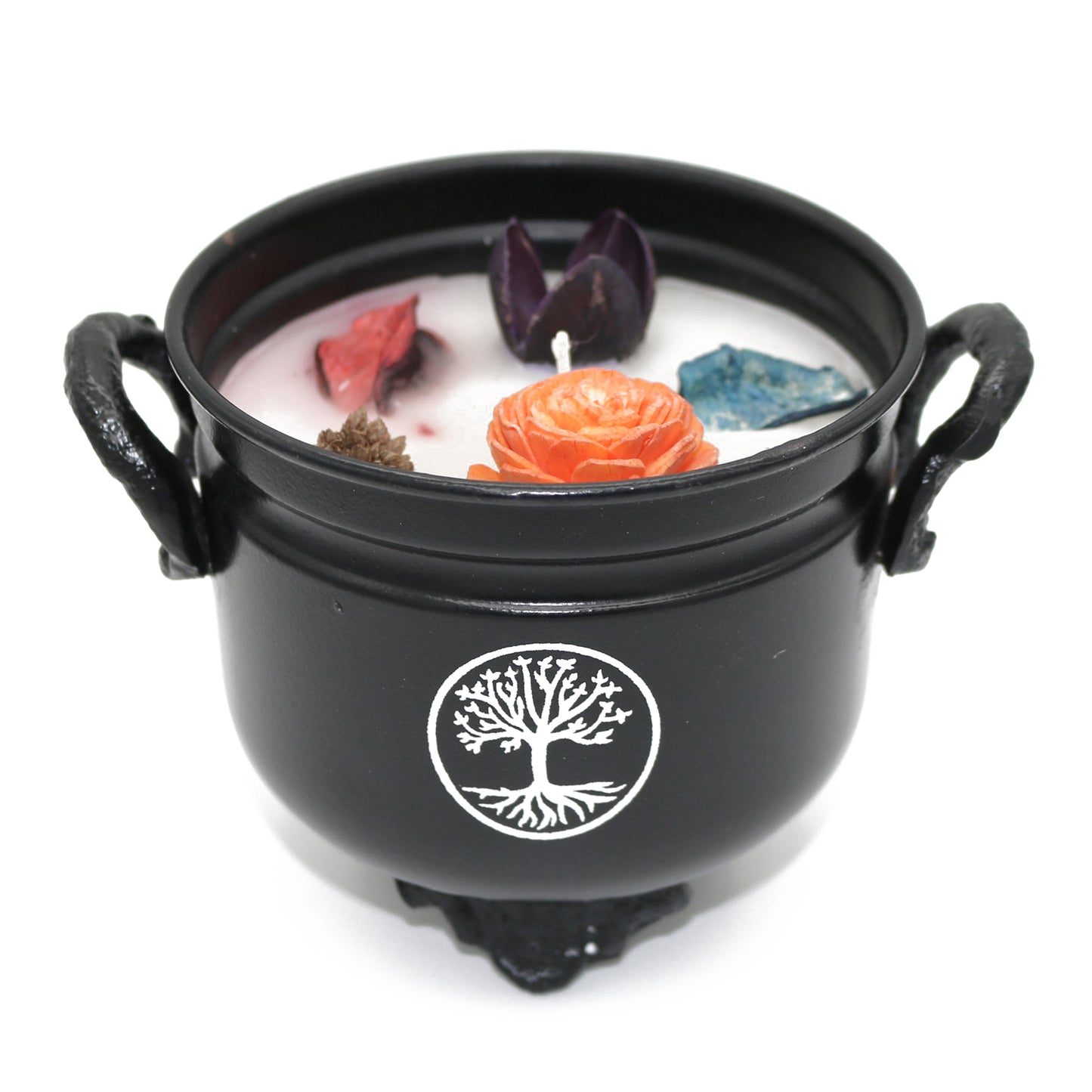 White Sage Tree of Life Cauldron Candle (11.5 OZ)