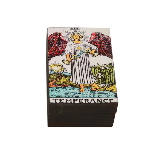 Temperance Tarot Card Wooden Box (4" x 6")