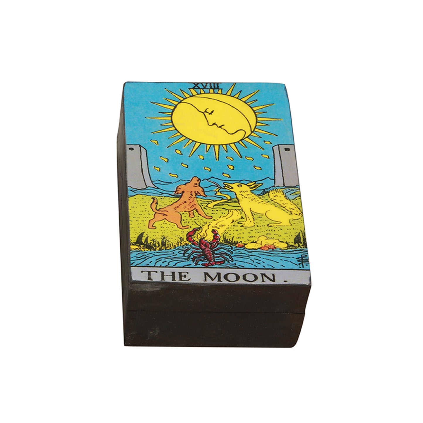 The Moon Tarot Card Wooden Box (4" x 6")