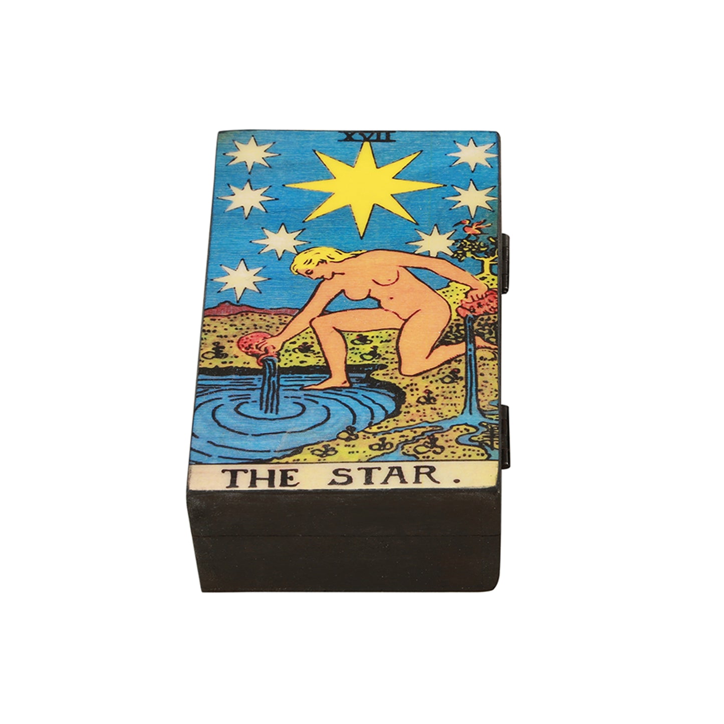 The Stars Tarot Card Wooden Box (4" x 6")