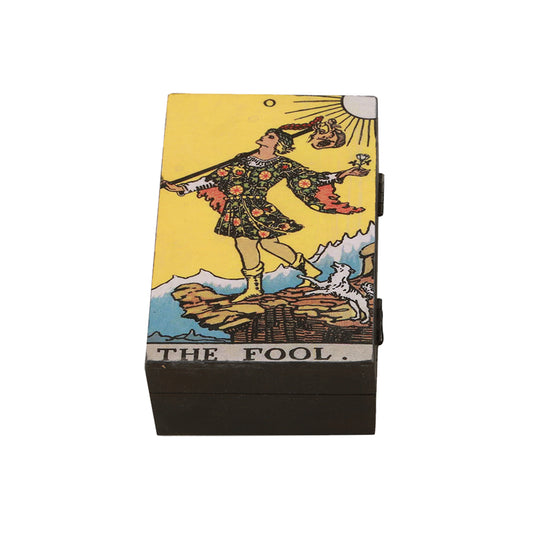 The Fool Tarot Card Wooden Box (4" x 6")