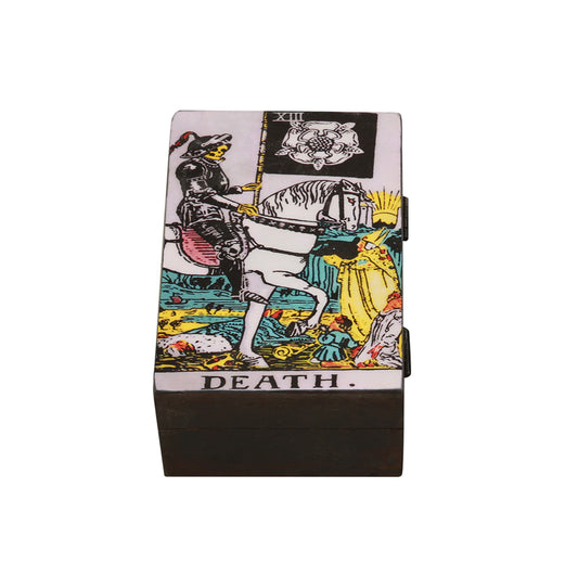 Death Tarot Card Wooden Box (4" x 6")