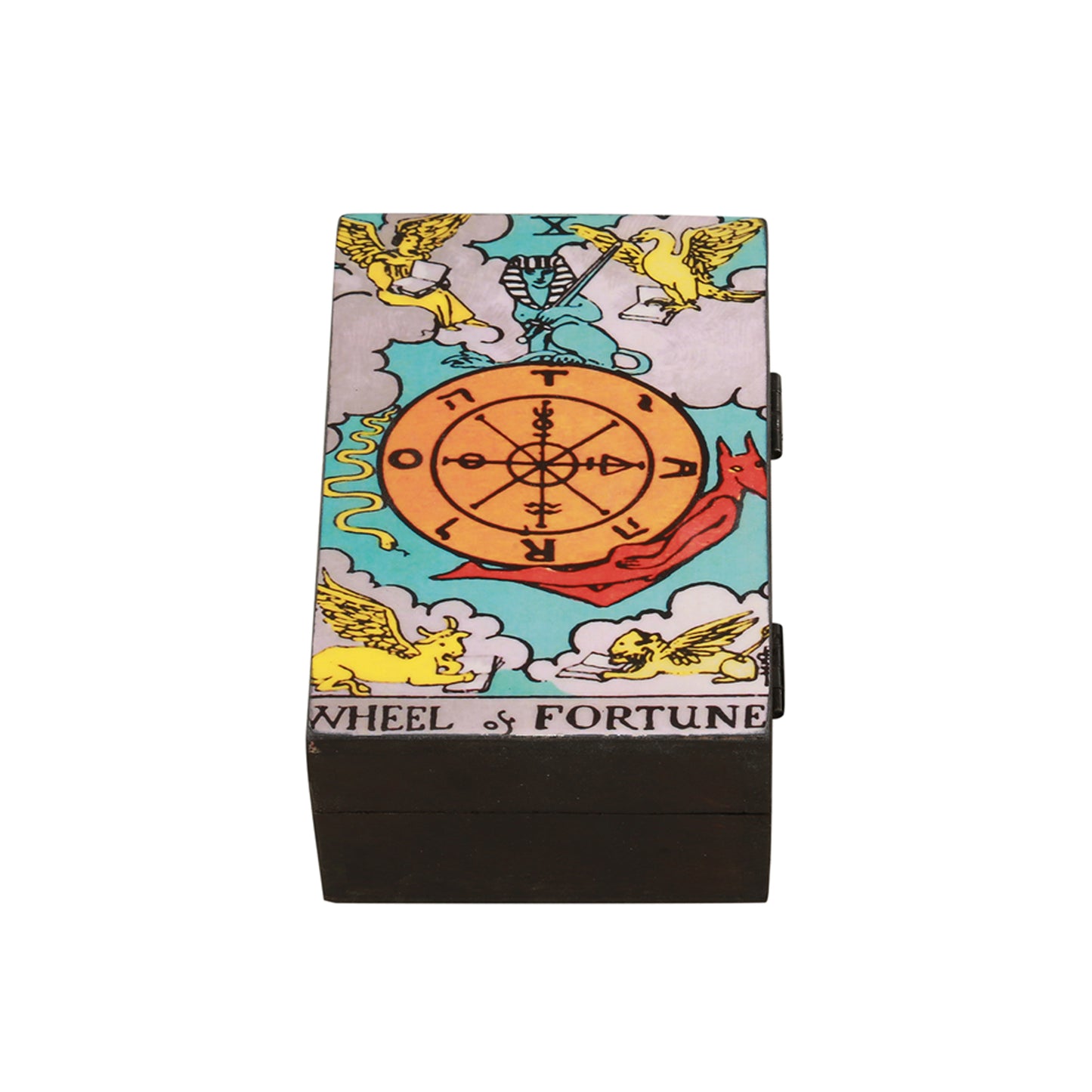 Wheel of Fortune Tarot Card Wooden Box (4" x 6")