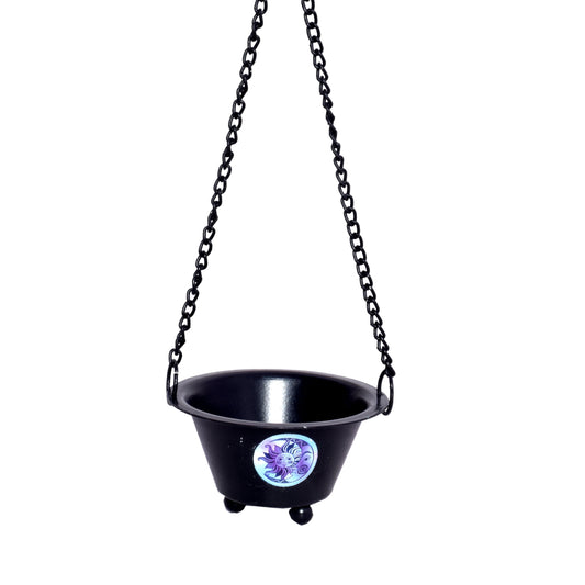 Celestial Metal Hanging Burner Smudge Bowl