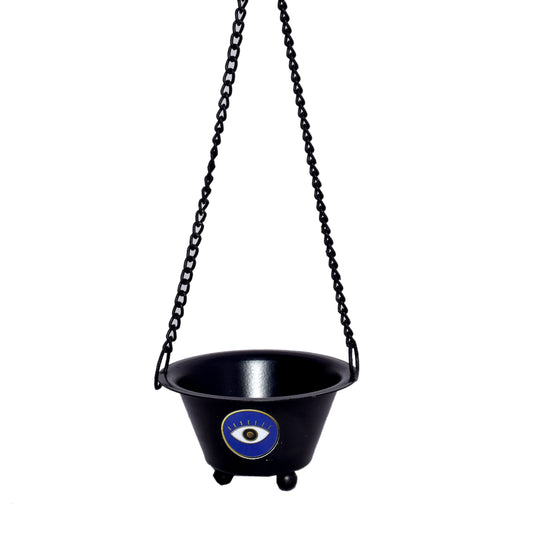 Evil Eye Metal Hanging Burner Bowl