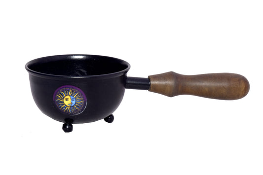 Celestial Small Smudge Pot Burner with Handle