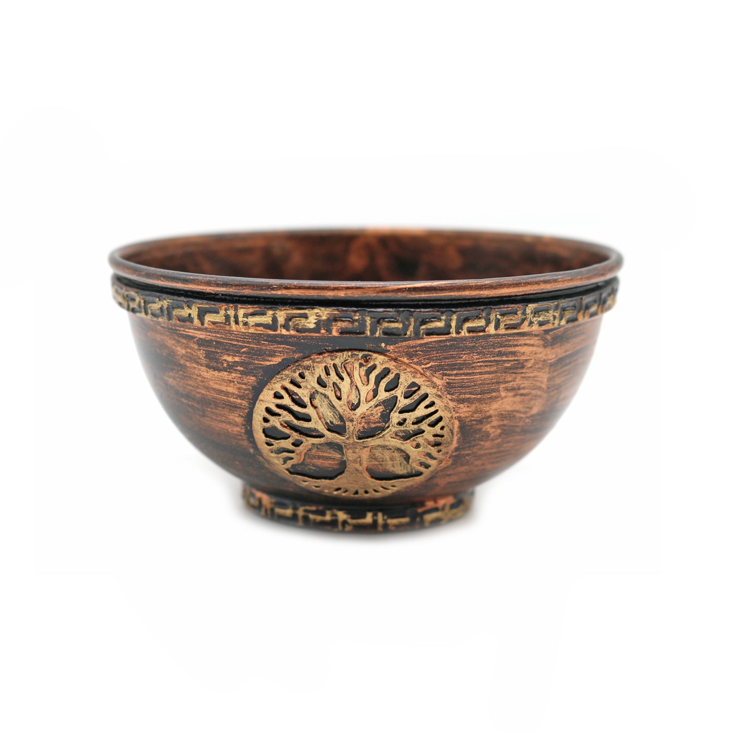 Tree of Life Antique Metal Smudge Bowl