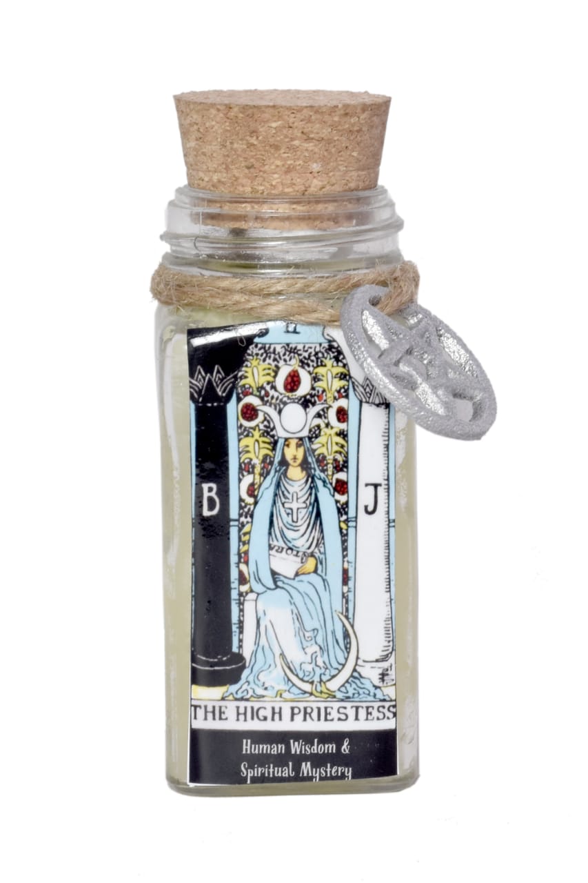 The High Priestess Tarot Card Smudge Candle (6 OZ)