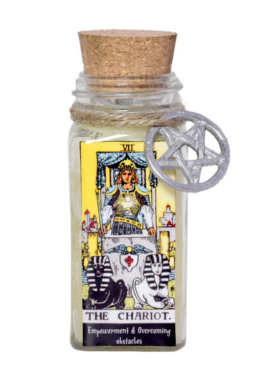 The Chariot Tarot Card Smudge Candle (6 OZ)