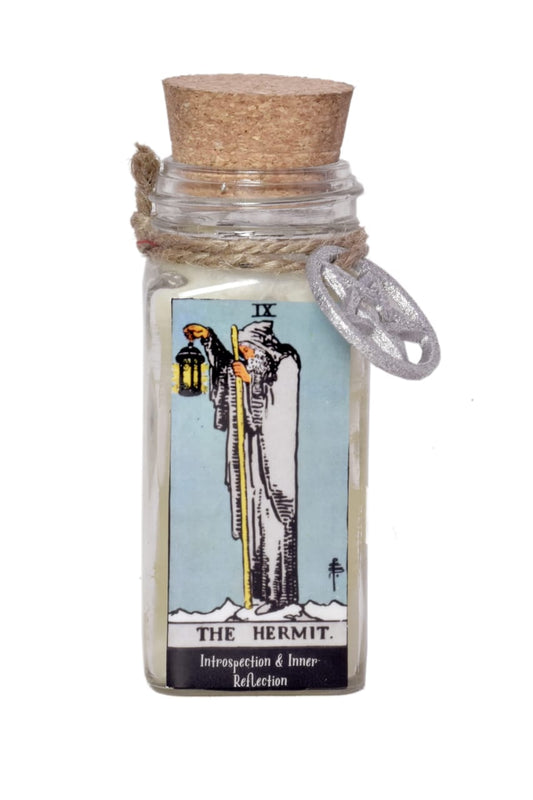 The Hermit Tarot Card Smudge Candle (6 OZ)