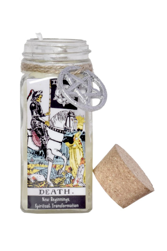 Death Tarot Card Smudge Candle (6 OZ)