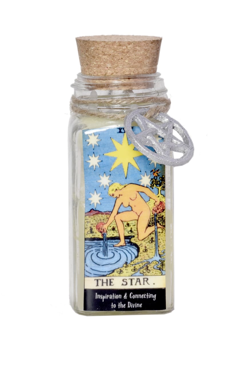 The Star Tarot Card Smudge Candle (6 OZ)