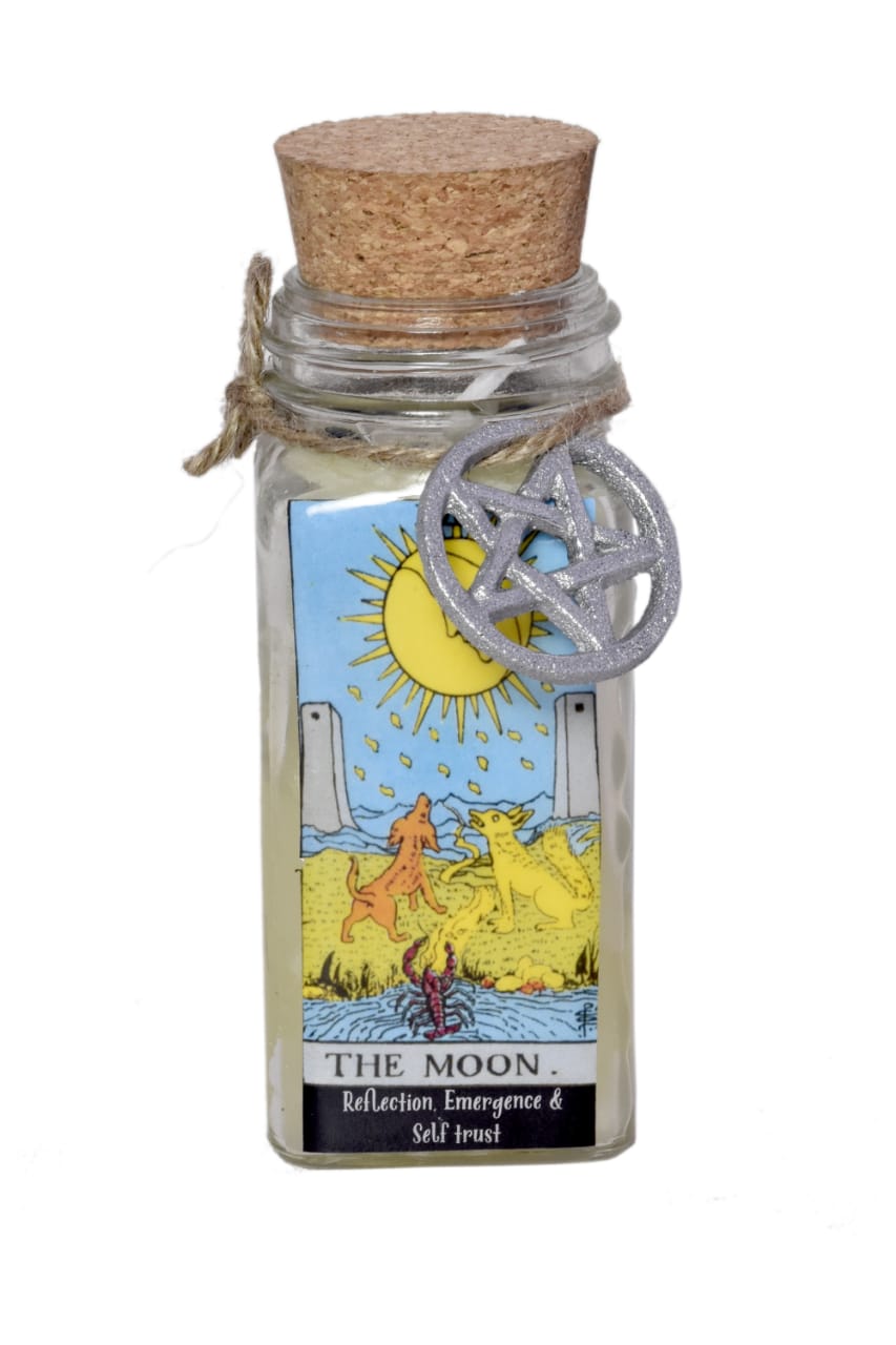 The Moon Tarot Card Smudge Candle (6 OZ)