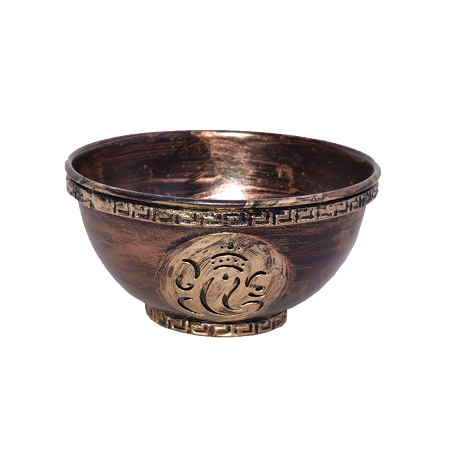 Ganesha Antique Metal Smudge Bowl