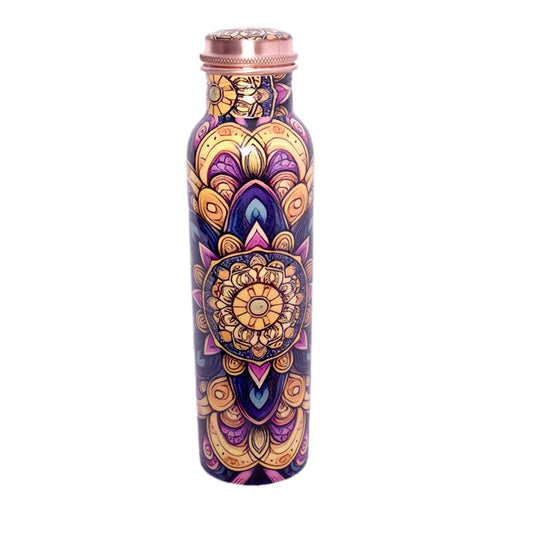 Mandala Radiance Copper Water Bottle (32 OZ)