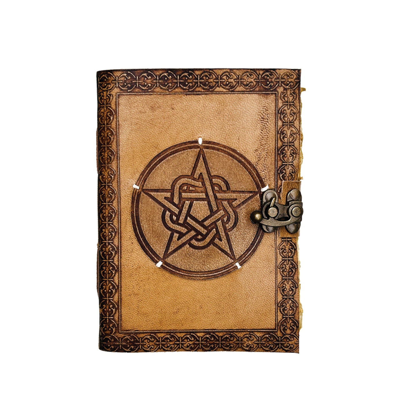 Divine Protection Blank Genuine Leather Journal