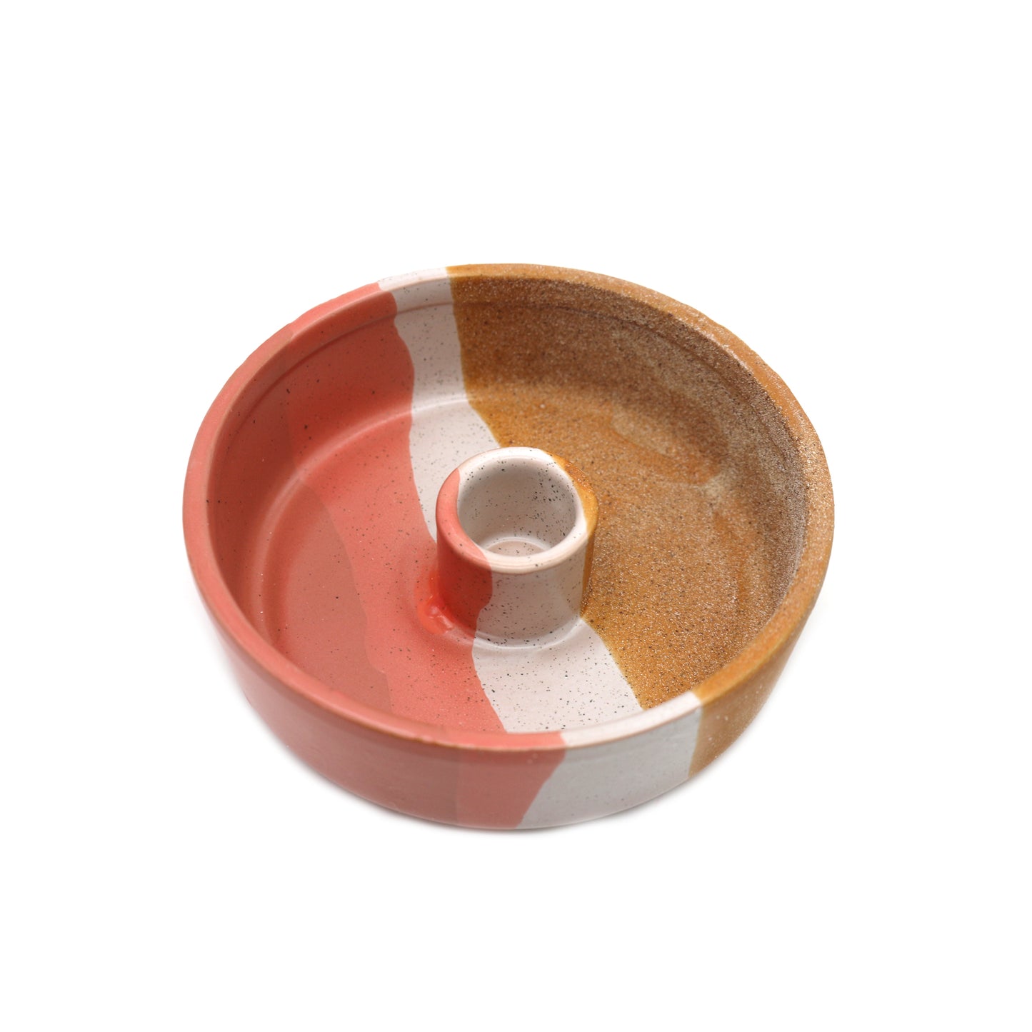 Rose & Beige Textured Ceramic Palo Santo Burner