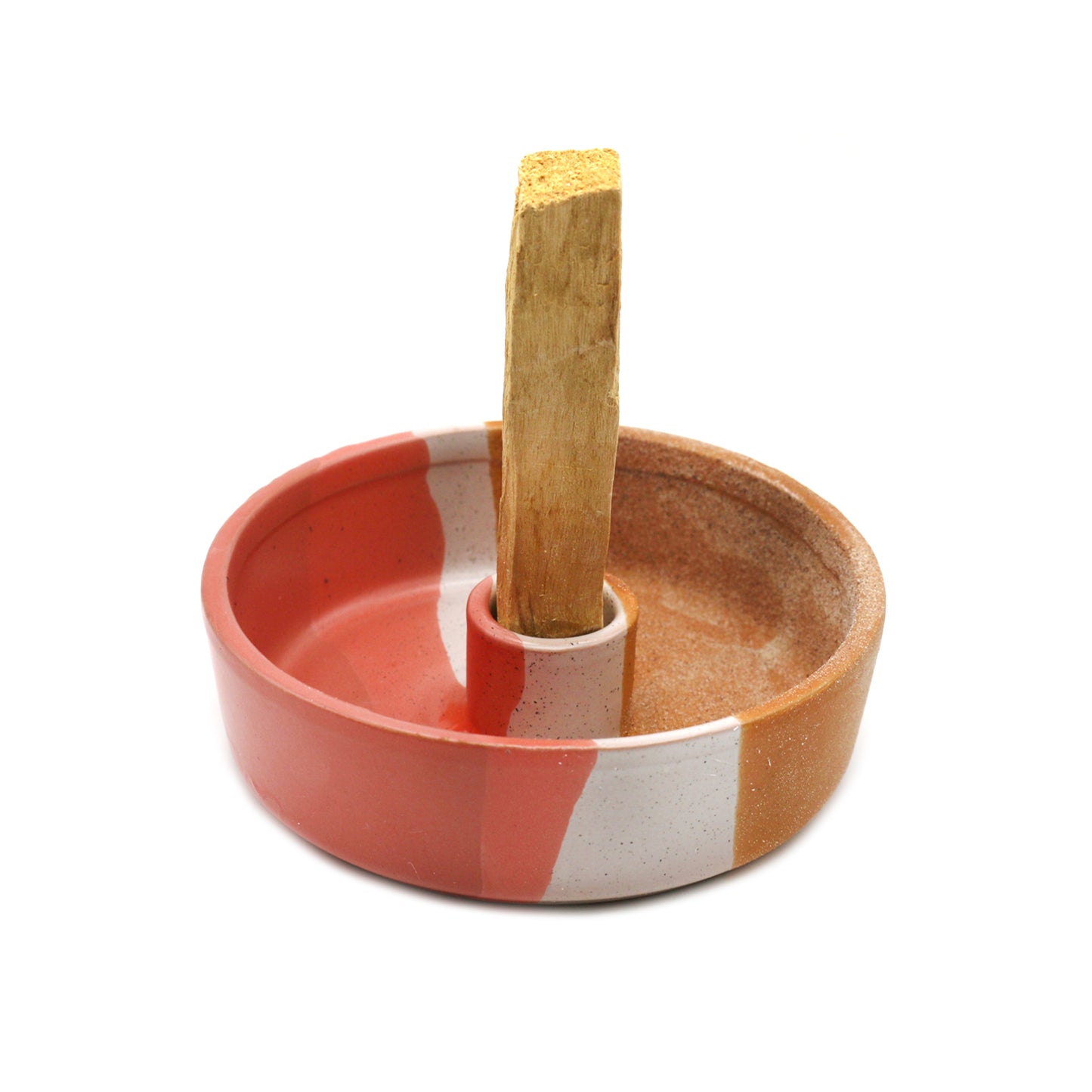 Rose & Beige Textured Ceramic Palo Santo Burner