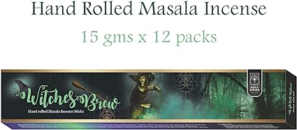 Soul Sticks, 15 G Witches Brew Natural Masala Incense Sticks (12 PK BOX)