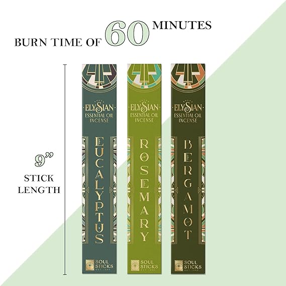 Elysian, Green Essence Essential Oil Incense Sticks (3 PK)