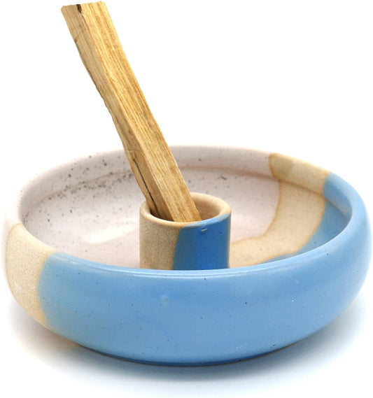 Blue Ceramic Palo Santo Burner