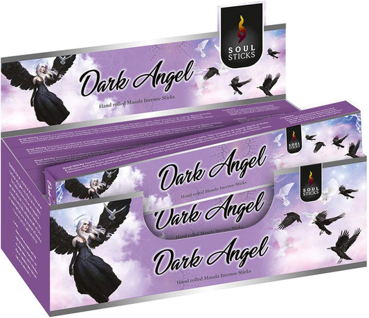 Soul Sticks, 15 G Dark Angel Natural Masala Incense Sticks (12 PK BOX)