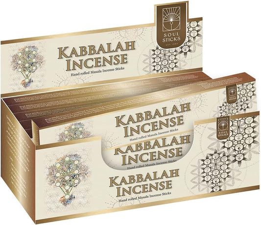 Soul Sticks, 15 G Kaballah Natural Masala Incense Sticks (12 PK BOX)