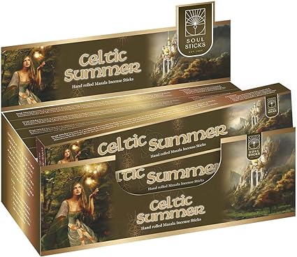 Soul Sticks, 15 G Celtic Summer Natural Masala Incense Sticks (12 PK BOX)