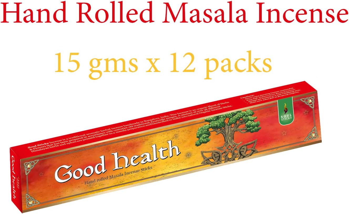 Soul Sticks, 15 G Good Health Natural Masala Incense Sticks (12 PK BOX)