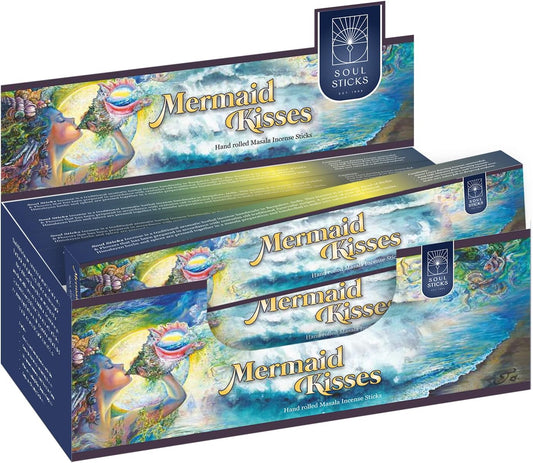 Soul Sticks, 15 G Mermaid Kisses Natural Masala Incense Sticks (12 PK BOX)