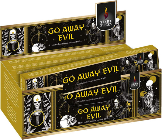 Soul Sticks, 15 G Go Away Evil Natural Masala Incense Sticks (12 PK BOX)