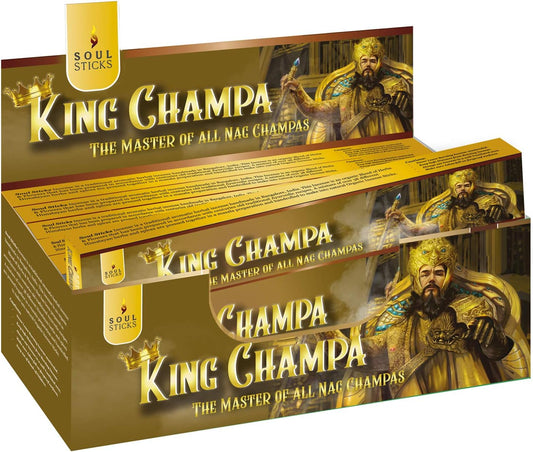 Soul Sticks, 15 G King Champa Natural Masala Incense Sticks (12 PK BOX)