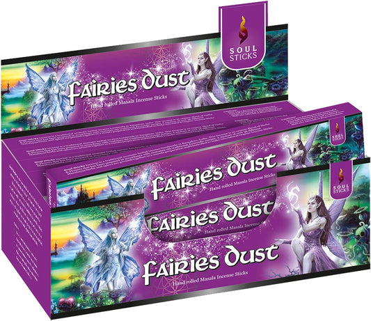 Soul Sticks, 15 G Fairies Dust Natural Masala Incense Sticks (12 PK BOX)