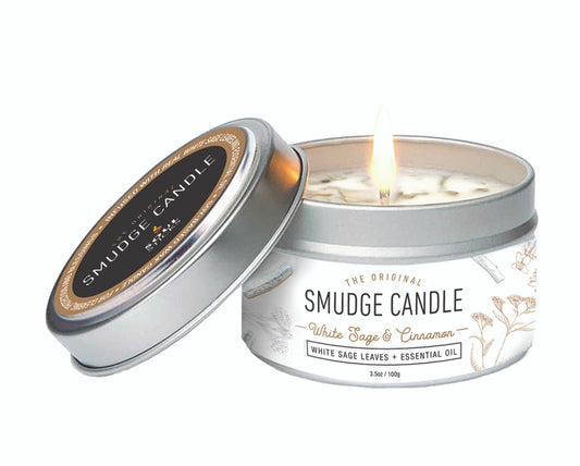 Soul Sticks, White Sage & Cinnamon Smudge Candle (3.5 OZ)