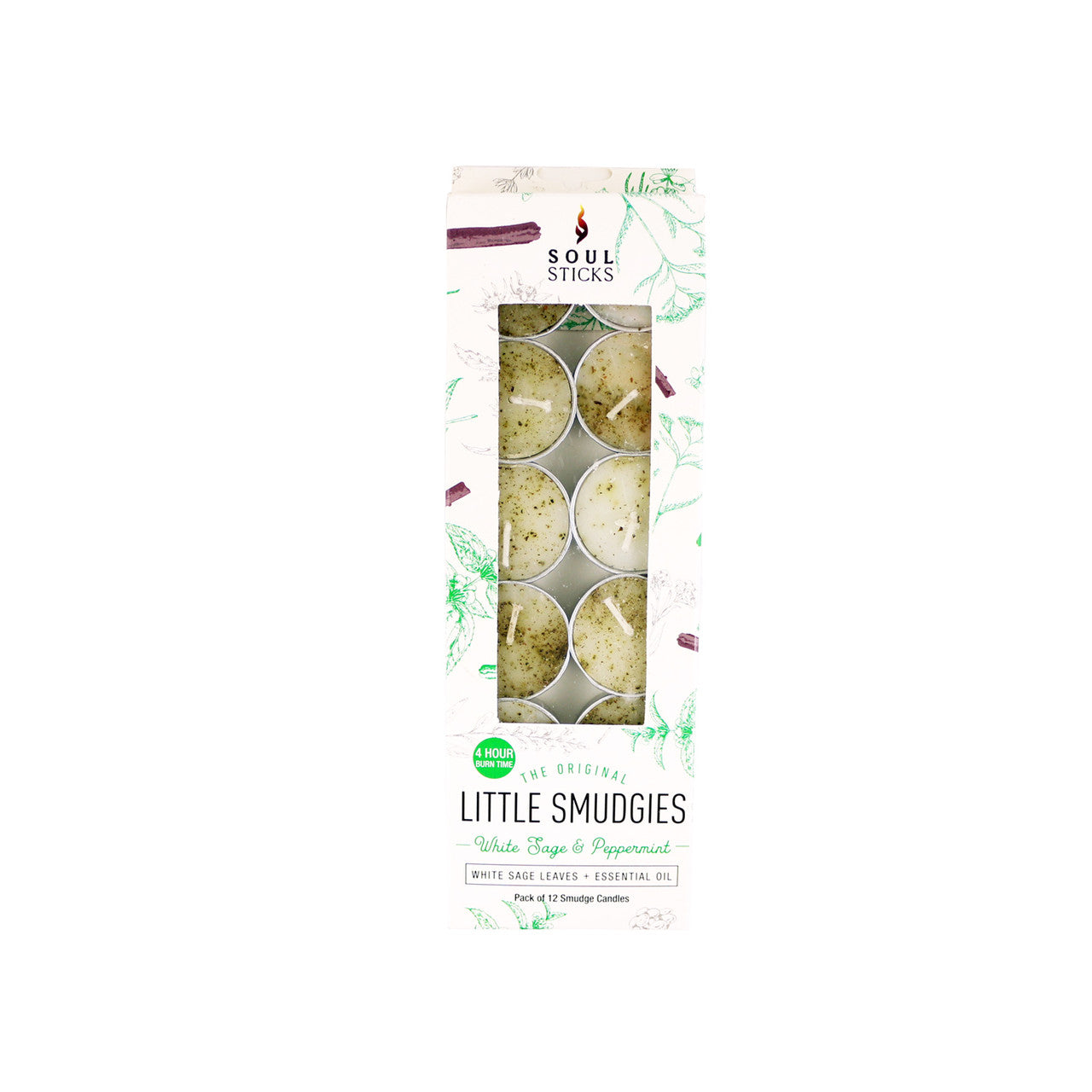 Soul Sticks, 'Little Smudgies' White Sage & Peppermint Smudge Candles Pack