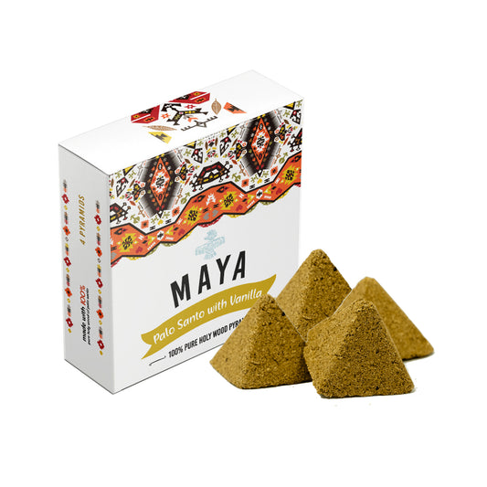 MAYA, Palo Santo & Vanilla Incense Pyramids (4 PK)