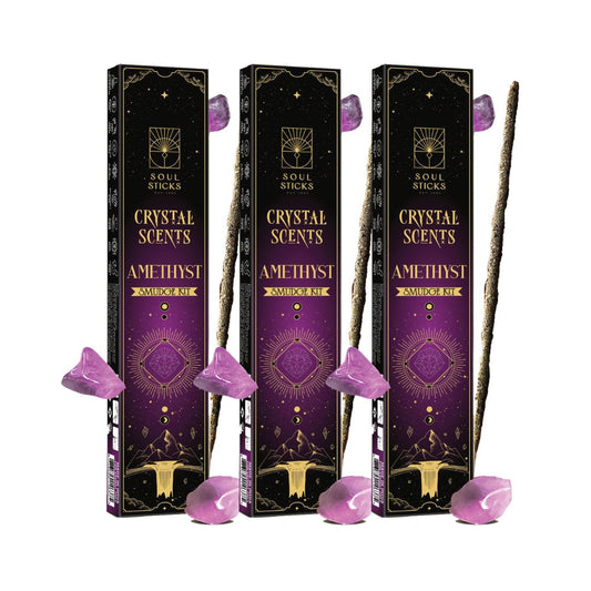 Soul Sticks, Amethyst Crystal Scents Smudge Kit (3 PK)