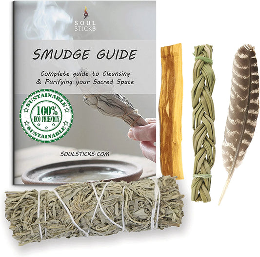 Blue Sage Smudge Kit with Smudge Guide