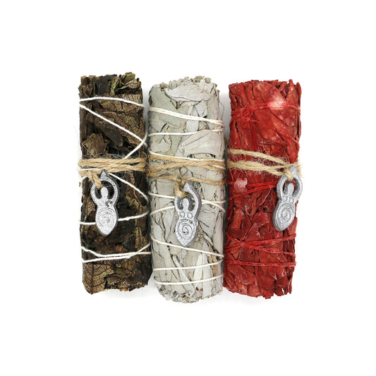 Goddess Charm Sage Variety Pack with Smudge Guide (3 PK)